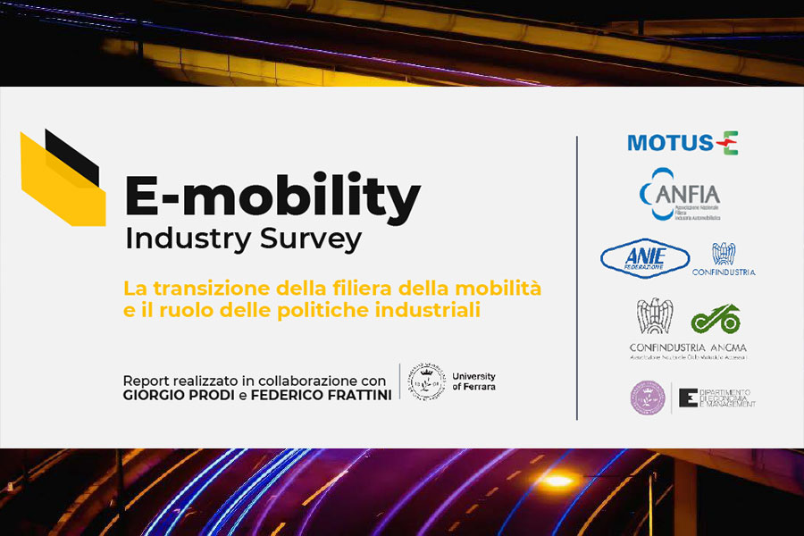 E-MOBILITY INDUSTRY SURVEY - LA TRANSIZIONE DELLA FILIERA DELLA MOBILITA' E IL RUOLO DELLE POLITICHE INDUSTRIALI